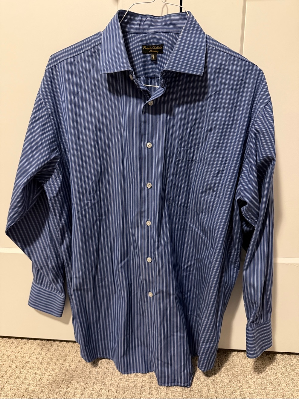 Classic Blue Stripe Dress Shirt - Long Sleeve